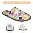 thumbnail image 3 of Balery Polka Dot Pantuflas de Casa de Felpa Silenciosas con Diseño Estampado, Zapatillas Cómodas Antideslizantes de Algodón para Interior-Large, 3 of 8