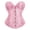 Pink, variant on FASHOFT Black Renaissance Corset Top For Women Bridal Gown Layering Boned Waist Vest Court Style Tummy Control Tight Fit Body Shaper Corset Formal Dress L