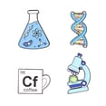 thumbnail image 3 of Broche de aleación química, lámpara de escritorio de dibujos animados creativa, insignia de pintura con forma de taza CF, 3 of 5