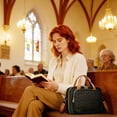 thumbnail image 6 of Large Bible Cover Case for Women with Shoulder Strap,Durable Carrying Case for Church Bible Bag Ideal Christian Gifts for Women,Black, 6 of 7
