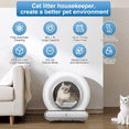 thumbnail image 4 of Smart Self-Cleaning Cat Litter Box with Odor Control, App Control, UV Sterilization & Safety Sensors, 19.8 Gal Drum, Fits Up to 22 lb Cats, 4 of 7