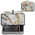thumbnail image 2 of SEANATIVE Toaster Oven Dust Cover with Storage Pockets, Protective Decorative Smart Oven Cover for for Kitchen Countertop, S, 14.5 x 18.5 x 9 Inches, White Gold Gray Marble, 2 of 7