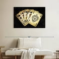 thumbnail image 2 of Elephant Stock Poker Spade Wall Art - Horizontal Canvas Wall Art - Mancave Wall Decor - Hobbies And Lifestyle Canvas - Black And Beige Decor - 39" x 26", 2 of 8