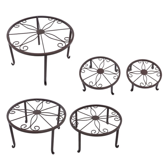 netuera 5 Pcs For Outdoor Indoor Plants Heavy Duty Flower Pot Stands Metal Plant Stand