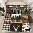 thumbnail image 2 of Castle Fairy Teens Boys Girls Jungle Deers Bed Sheets,Abstract Checkered King Sheets, 2 of 7