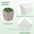 thumbnail image 3 of 200 Pcs Clear Nursery Pots, 3.1 x 2.7 x 1.9 in Plastic Square Flower Pots, Seed Starting Pots with Drainage Holes, Succulent Planter for Garden Office Balcony Indoor Outdoor Plant, 3 of 5