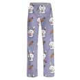 thumbnail image 5 of Easter Pajamas for Women Elastic Waist Bunny Egg Print Casual Lounge Pants Drawstring Festival Loungewear Wide Leg Cute Comfy with Pockets Pajama Pants, #310 Hot Pink L, 5 of 6
