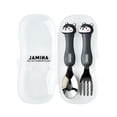 thumbnail image 1 of SAYOO Toddler Forks and Spoons Set Cartoon Animal Stainless Steel Kids Safe Silverware Utensils for Baby, 1 of 1
