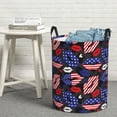thumbnail image 6 of Sikiie American With Lips Print Round Dirty Clothes Basket, Waterproof Standing Foldable Storage Basket, for Laundry Room, Bedroom, Bathroom Storage-Medium, 6 of 6