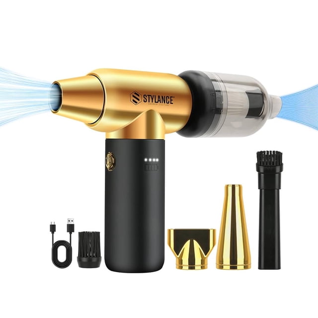 Plumero de aire comprimido, soplador de barbero, plumero eléctrico, mini soplador de aire portátil J