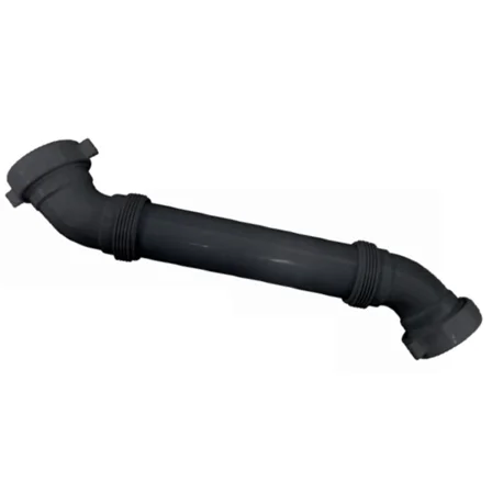 1-1/2" Plastic Offset Trap Black W/ Nut And Washers For Kitchen Sink