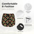 thumbnail image 6 of Lsque Frogs In Mushroom Hats Printed Women's Running Shorts with Liner Pockets,Elastic Quick Dry Workout Athletic Gym Yoga Shorts,Womens High Waist Shorts-XX-Large, 6 of 9
