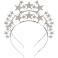 thumbnail image 2 of 2 diademas infantiles de metal con forma de pentagrama, adorno brillante para el cabello, diademas de estrella, 2 of 8