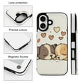 thumbnail image 3 of Compatible with iPhone 11 12 13 mini 14 15 16 Pro Max Plus Wallet Case with Card Holder, PU Leather Kickstand Card Slots Case ( Doggie Couple Valentines, iPhone 15 Pro Max), 3 of 7
