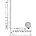 thumbnail image 6 of Gem Stone King 925 Sterling Silver Moissanite and Red Created Ruby and White Lab Grown Diamond Bracelet for Women (2.17 Cttw, Gemstone Birthstone, Round 4MM, 7 inch), 6 of 6