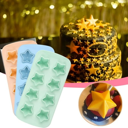 

Tiitstoy DIY Bakeware Silicone Star Shaped Cool Ice Tray Chocolate Mold Maker Tools
