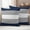 Navy blue gray, variant on Haze Blue Aqua Stripe Outdoor Waterproof Pillow Covers, Modern Art Horizontal Striped Decorative Square Throw Pillowcase Sofa Cushion Sham for Patio/Couch/Chair, 18"x18" 2 Pack