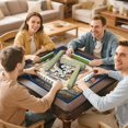 thumbnail image 7 of Navy Patriotic Eagle Fireworks Mahjong Mat 31.5x31.5 Inch | Non-Slip And Noise Reduction Mah Jong Table Mat Cover with Carrying Bag For Mahjong Lovers, Poker, Board Games And Dominoes, 7 of 7