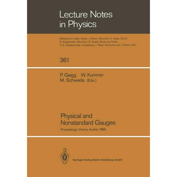 Lecture Notes in Physics Physical and Nonstandard Gauges: Proceedings of a Workshop Organized at the Institute for Theoretical Physics of the Tec, Book 361, (Paperback)