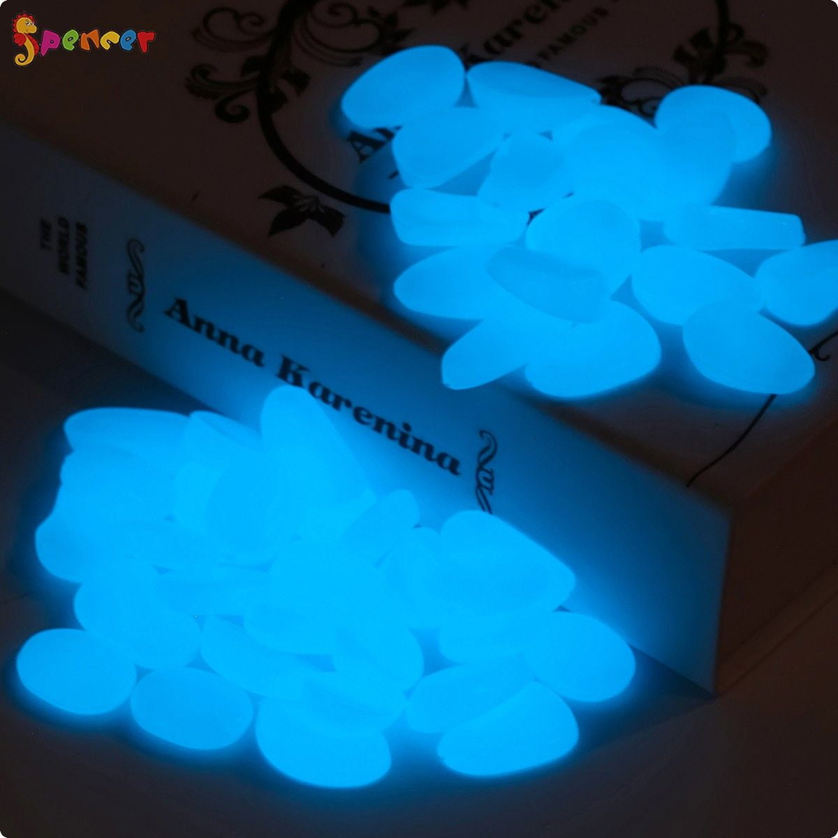 Outdoor Luminous Stone Glow In Dark Garden Pebbles Fish Tank Decoration Pebble Rocks Aquarium Mix Color Stones