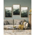 thumbnail image 2 of SHENIFY Green Fog Pine Tree Forest Canvas Wall Art Large Modern Artwork Prints Decor - 24x36in3pcs Brown Framed, 2 of 6