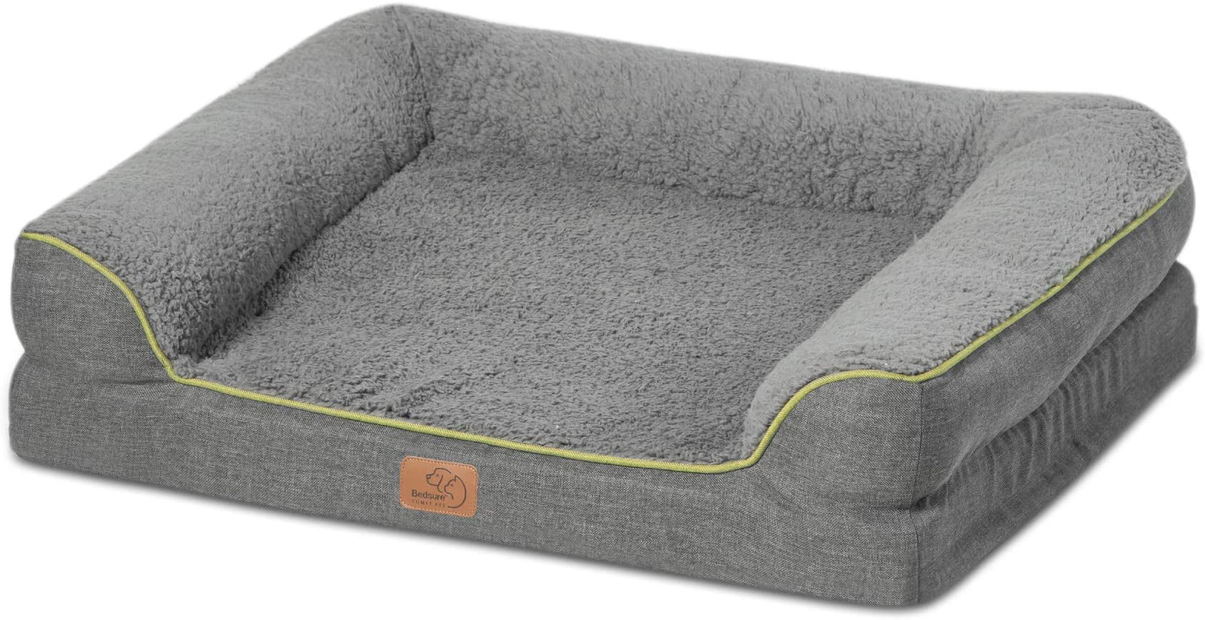 Large Dog Bed Orthopedic Sofa Dog Bed Waterproof Pet Dog Bed for Large XL and XXL Dog Washable Pet Sofa Beds with Removable Cover & Anti-Slip Bottom 