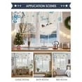 thumbnail image 6 of Christmas Snowman Valances for Windows, 54 x 18in, Bird Snowflake Winter Blue Linen Texture Rod Pocket Kitchen Valance Curtain Light Filtering Window Treatments for Living Room Bedroom, 1 Panel, 6 of 7