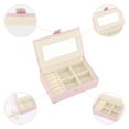 thumbnail image 4 of Unique Bargains Travel Jewelry Box Portable Organizer Case with Mirror Pink, 4 of 7