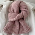 thumbnail image 2 of Nochalofo Scarf for Women Casual Fashion Wool Scarf Warm Mix High End Knitwear Pinkone Size, 2 of 3