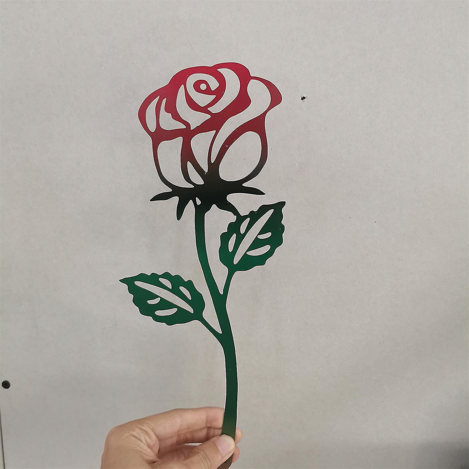 Decoración De Pared Floral De Hierro - Adorno Minimalista Para Hogar, Oficina, En Negro Y Pequeño Tamaño