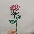 thumbnail image 4 of Adorno de arte de pared de rosas de Metal, decoración de flores de hierro forjado montada en la pared para la vida del hogar, 4 of 5