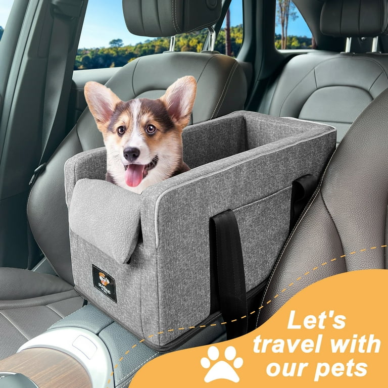 Console dog car seat with high back deals