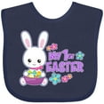 thumbnail image 3 of Inktastic My 1st Easter with Bunny and Easter Basket Girls Baby Bib, 3 of 4