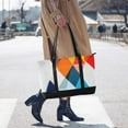 thumbnail image 4 of FORMRS Laptop Tote Bag for Women with 15.6" Computer Compartments Handbag, Colorful Triangles, 4 of 7