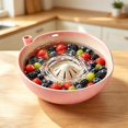 thumbnail image 7 of DLMCUH Ceramic Berry Washing Bowl, Drain Hole Fruit Colander, Self‑Rinsing Fruit Washer, Multi‑Functional Kitchen Bowl for Strawberries Blueberries Grapes, 7 of 7