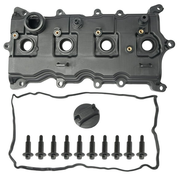 Engine Valve Cover with Gasket, Bolts, PCV Valve & Oil Cap Compatible with 2007-2013 Nissan Altima Sentra SE-R 2.5L Replace# 13264-JA00A 13270-JA00A
