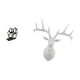 thumbnail image 5 of Organizador de pañuelos con forma de de perro y escultura de pared con cabeza de ciervo. Decoración multiusos para el hogar, ideal para cafeter, 5 of 8