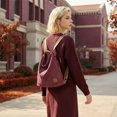 thumbnail image 3 of Sunyuer Women's Convertible Canvas Tote Bag, Large Capacity Multiway Shoulder Backpack, Adjustable Strap Hobo Handbag, Casual Versatile Crossbody Purse for Work Travel Daily Use, 3 of 7