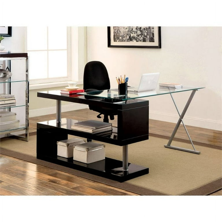 Furniture of America Fiora Modern 2 Piece Desk and Chair Set