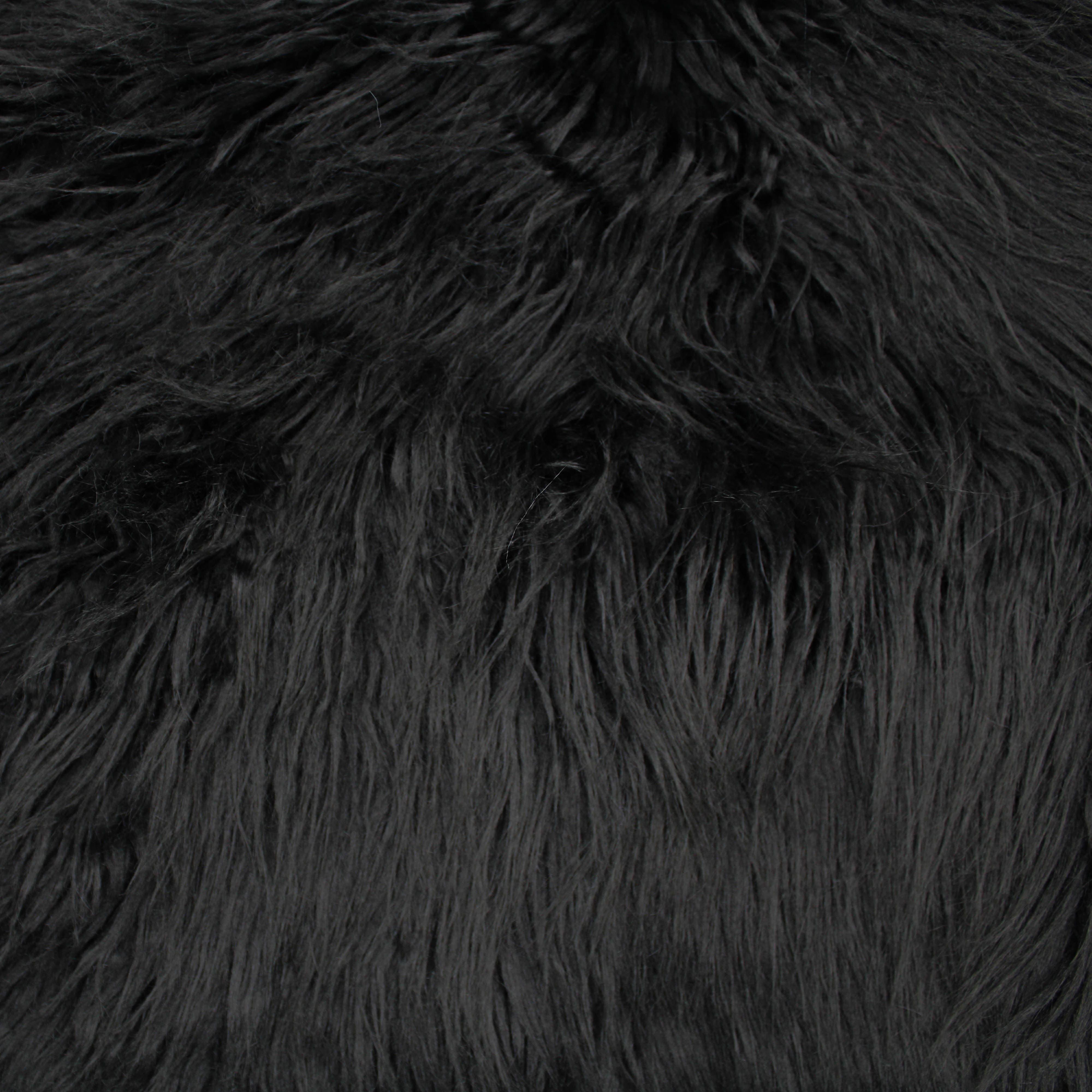 FREE SHIPPING!!! Black Faux Fur Fabric Long Pile Mongolian by the Yard