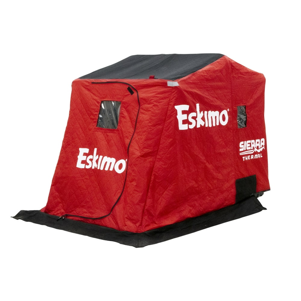 Eskimo 60" Sierra Thermal Flip Sled Ice Shelter with Swivel Seats, 2