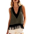 thumbnail image 2 of LVHAOGJOB Womens Sleeveless Tank V Neck Tops Solid Color Summer Shirts for Women Workout, 2 of 8