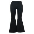 thumbnail image 1 of Women Solid Color Wide Leg High Waist Stretchy  Bell Bottom Flare Pants With Plus Size, 1 of 9