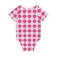 thumbnail image 2 of Daiia Plaid Heart Printed Unisex-Baby Short Sleeve Onesies Bodysuits Baby Climbing Clothes Soft and Comfortable Romper with Expandable Shoulder Design-18 Months, 2 of 8