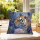 thumbnail image 5 of Funda de almohada de nailon y elastano con diseño floral azul de la serie Animals para decoración del hogar, dormitorio y sofá., 5 of 6