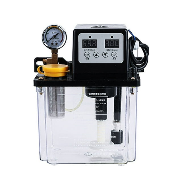 MesaSe Display 2.0L 50ml/min 220 V 28W Automatic Lubricating Oil Pump Oil Injectors Full Copper Motor Electric Oil Pump Timing Oil Level Alarm Function