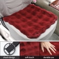 thumbnail image 3 of Funda de Asiento Inferior Única para Automóvil Rojo Vino Algodón Cuadrícula Universal para Automóvil SUV Camión 2 Pcs, 3 of 7