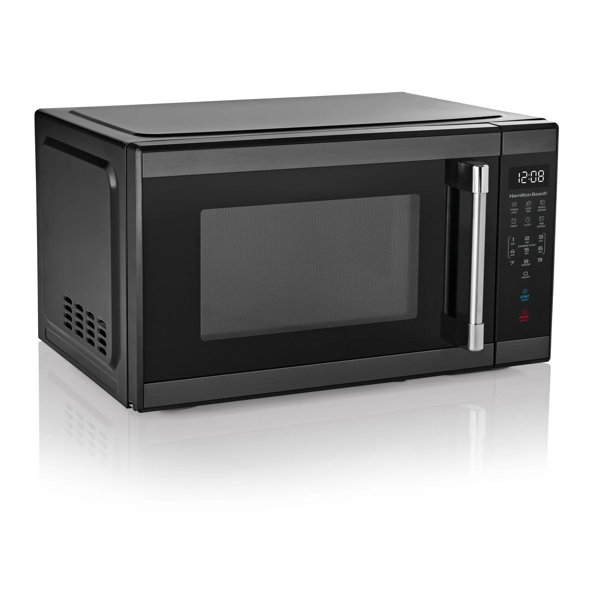 Hamilton Beach 1.1 Cu ft Countertop Microwave Oven, Black