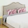 thumbnail image 3 of Yayeee Pillowcase Queen Size Set of 2 Satin Wrinkle Resistant Pillow Case, Pink Brown Pattern, 3 of 7