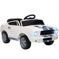thumbnail image 2 of Qaba Licensed Ford Shelby GT 350 Kids Ride On Car, 12V Battery Powered Electric Vehicle w/ Remote Control, Adjustable Speed, MP3, Smooth Start, White, 2 of 9